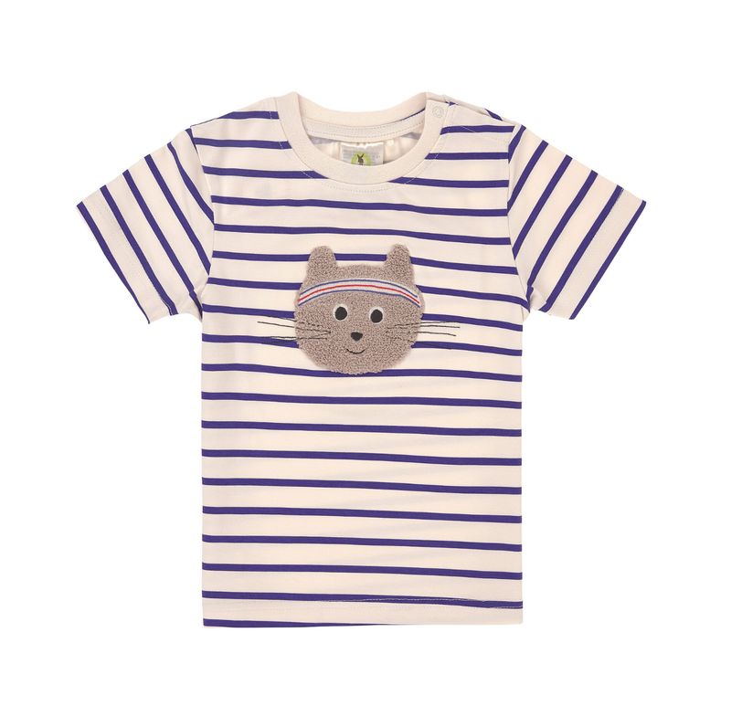 T-shirt met poes-applicatie