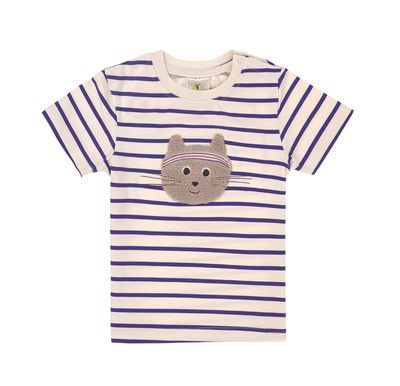 T-shirt met poes-applicatie