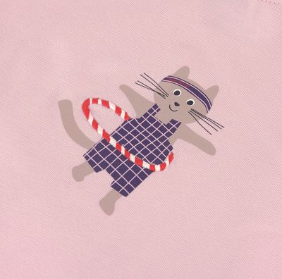 T-shirt met speels poesje