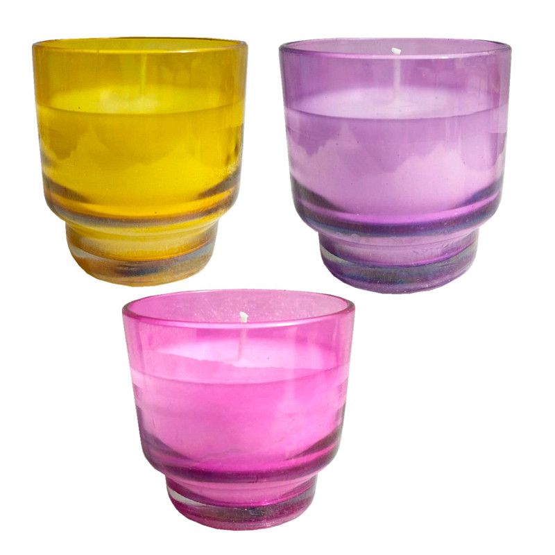 Kaars Poppy – gekleurd glas (assorti)