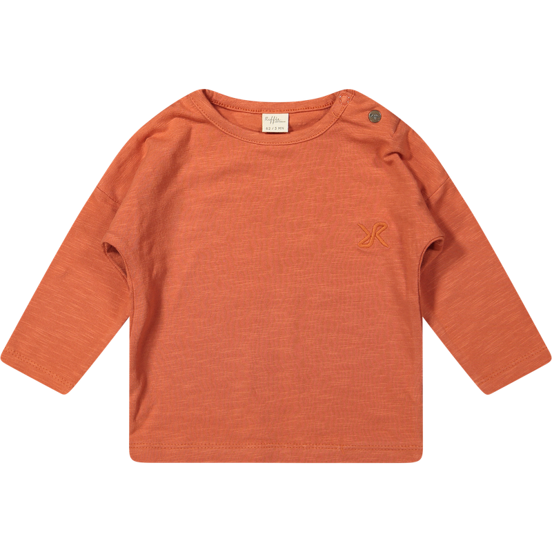 T-shirt Moon – lange mouwen – slub jersey coral