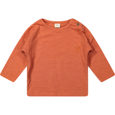 T-shirt Moon – lange mouwen – slub jersey coral