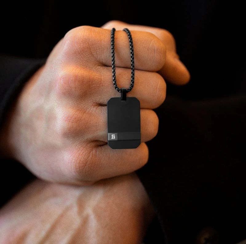 Dogtag Necklace/Black