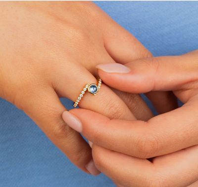 Twisted Tegan cz ring GD