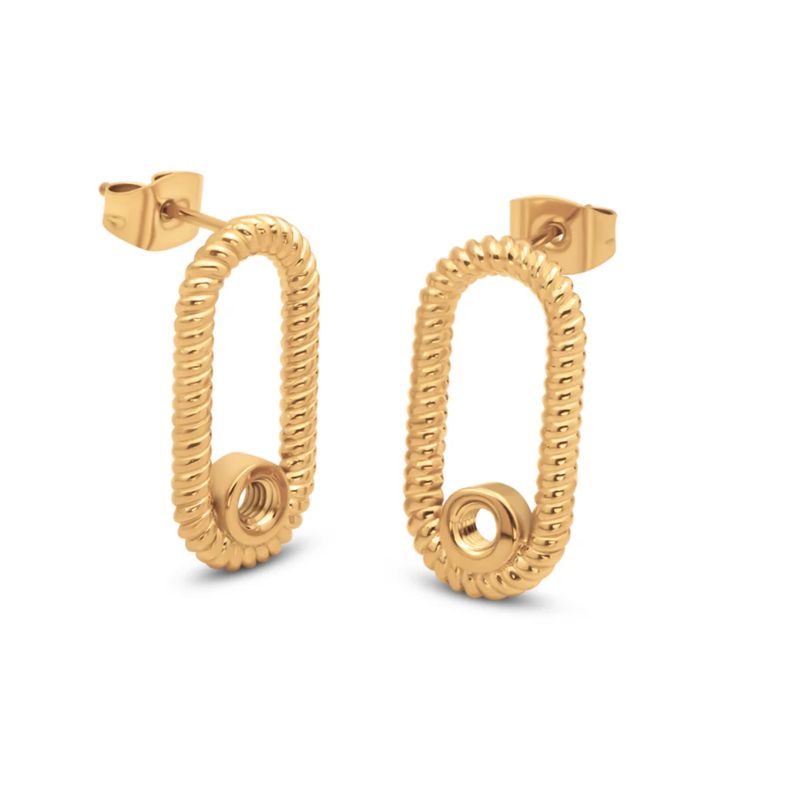 Twisted Tosca earring GD/SS