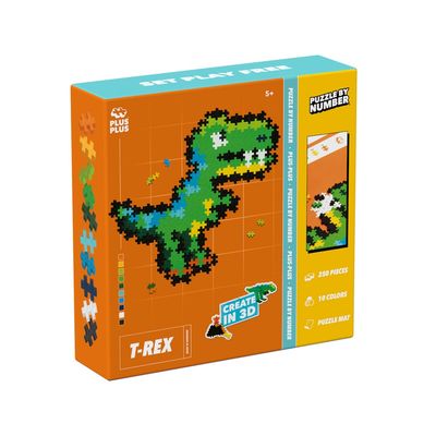 Plus plus-Puzzle By Number T-Rex 250 Pcs