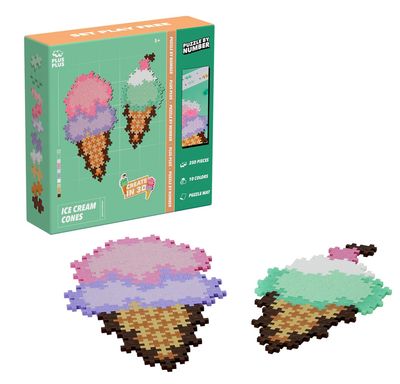 Plus-Plus Puzzle By Number Ice Cream Cones 250 Pcs