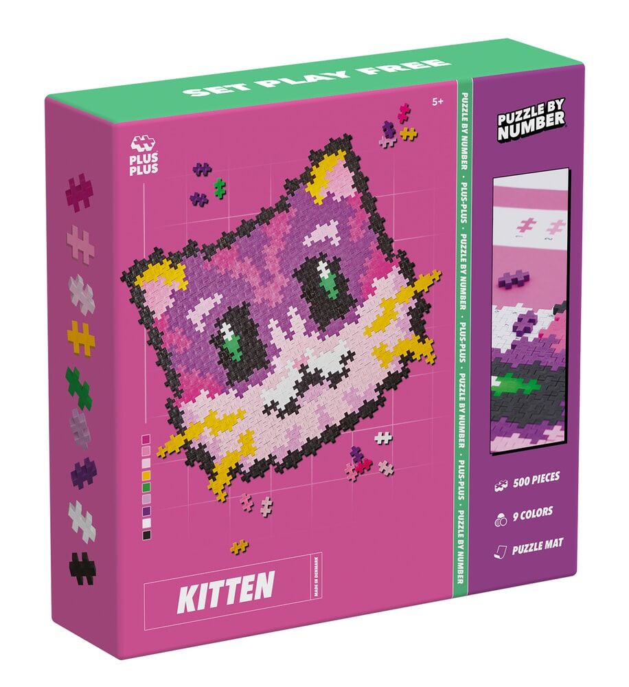 Plus-Plus-Puzzle by Number Kat 500 Pcs