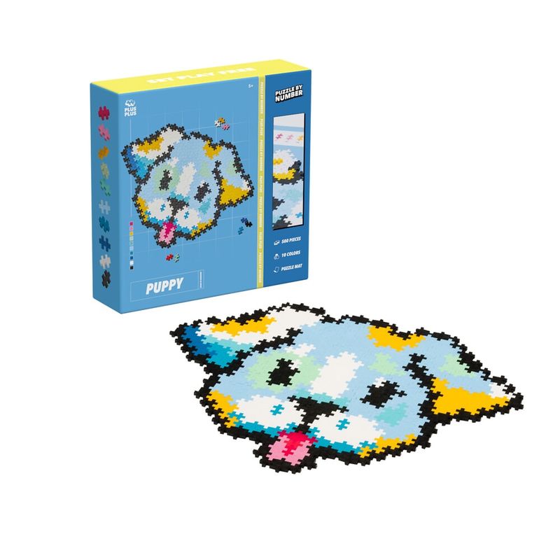 Plus-Plus-Puzzle by Number Puppy 500 Pcs