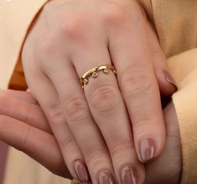 Friends Unite Zita Ring L Turquoise GD
