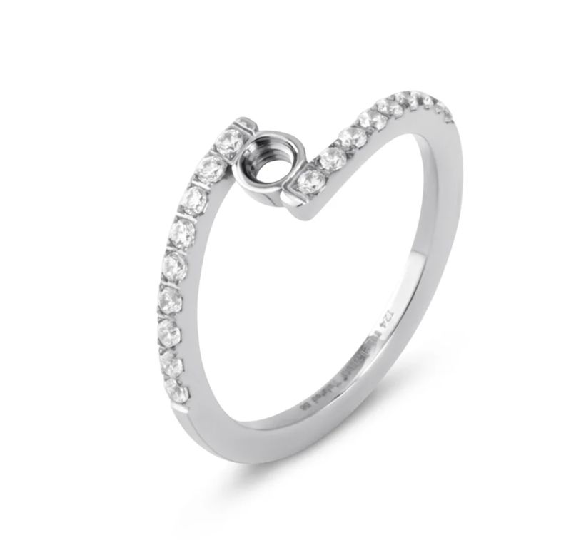 Twisted Tegan cz Ring SS