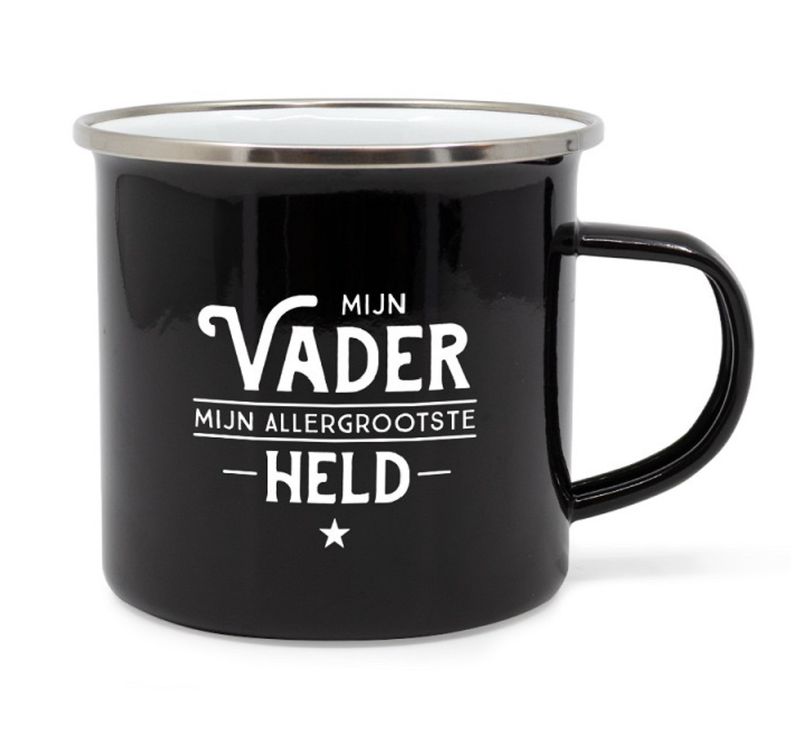 Emaille mok - Vader Held