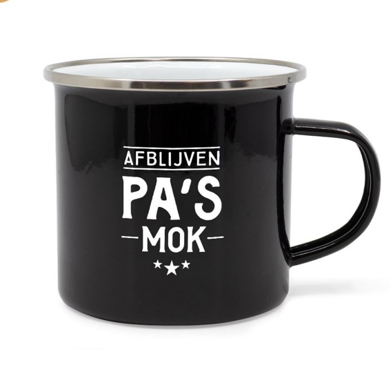 Emaille mok - Pa's Mok