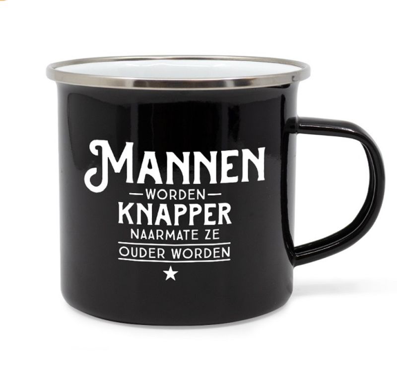 Emaille mok - Mannen /Knapper