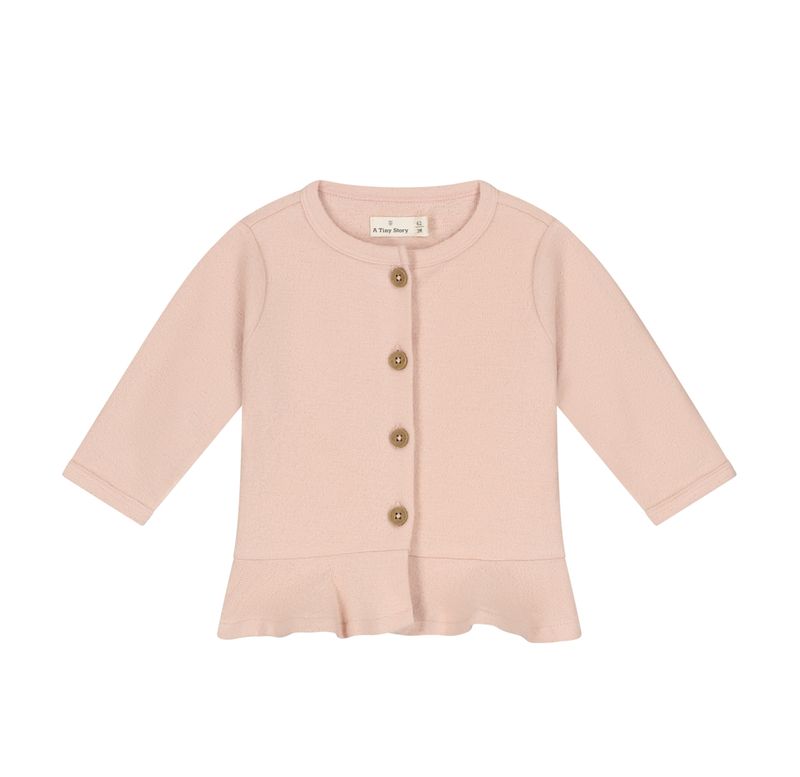 Baby Cardigan - Old Pink Knitted