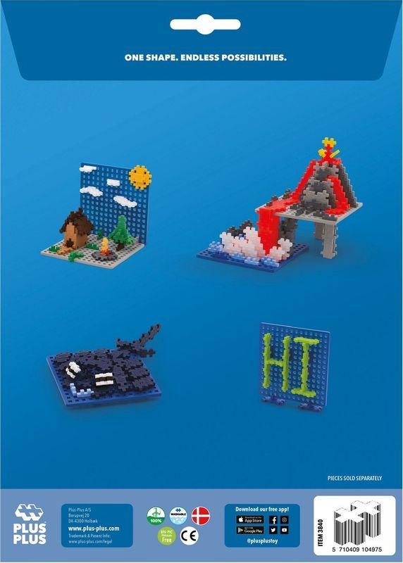 Bouwplaat blauw/grijs - 2 Pcs