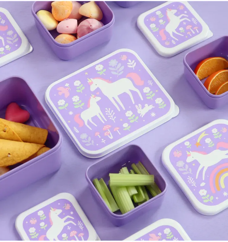 Lunch- en snackboxset - Unicorn Dreams