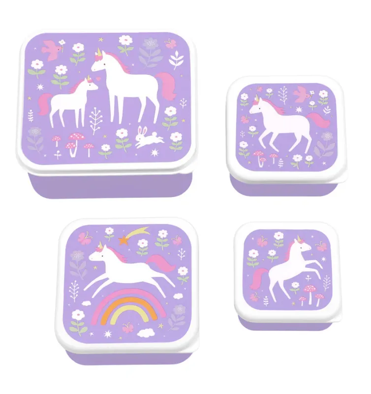 Lunch- en snackboxset - Unicorn Dreams