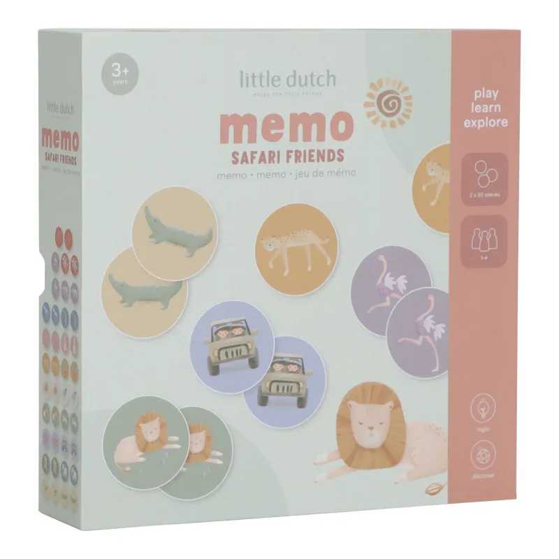 Memo spel - Safari Friends