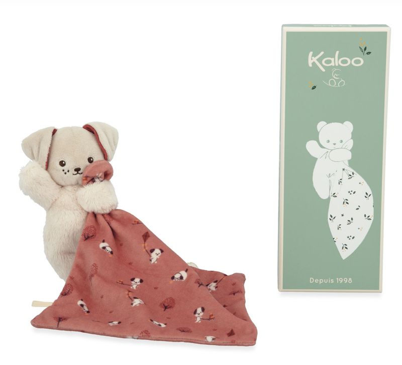 Knuffeldoek Hond - zacht Rood