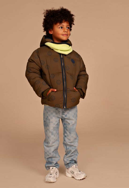 Gewatteerde winterjas Smiley – Khaki