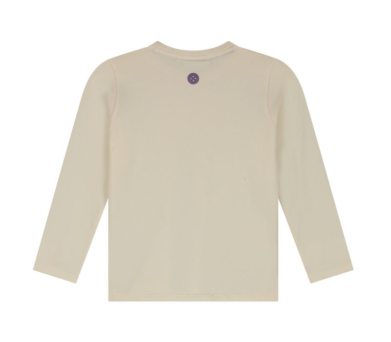 T-shirt met lange mouwen – Crème