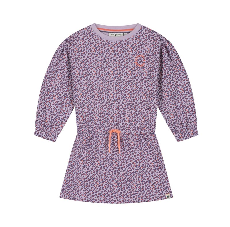 Jurk met leopardprint – Lila
