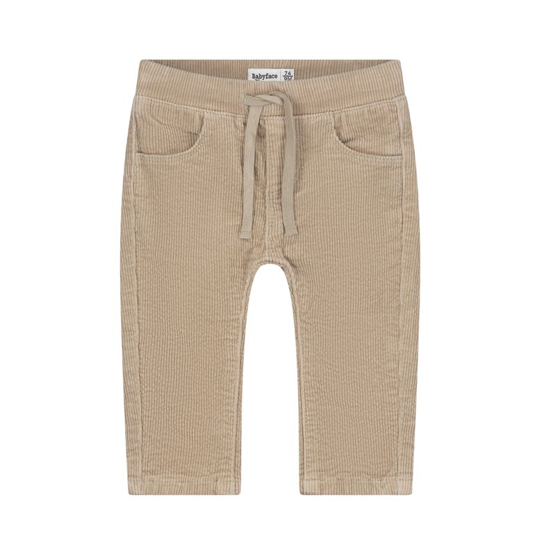 Ribbroek voor babyjongens – beige