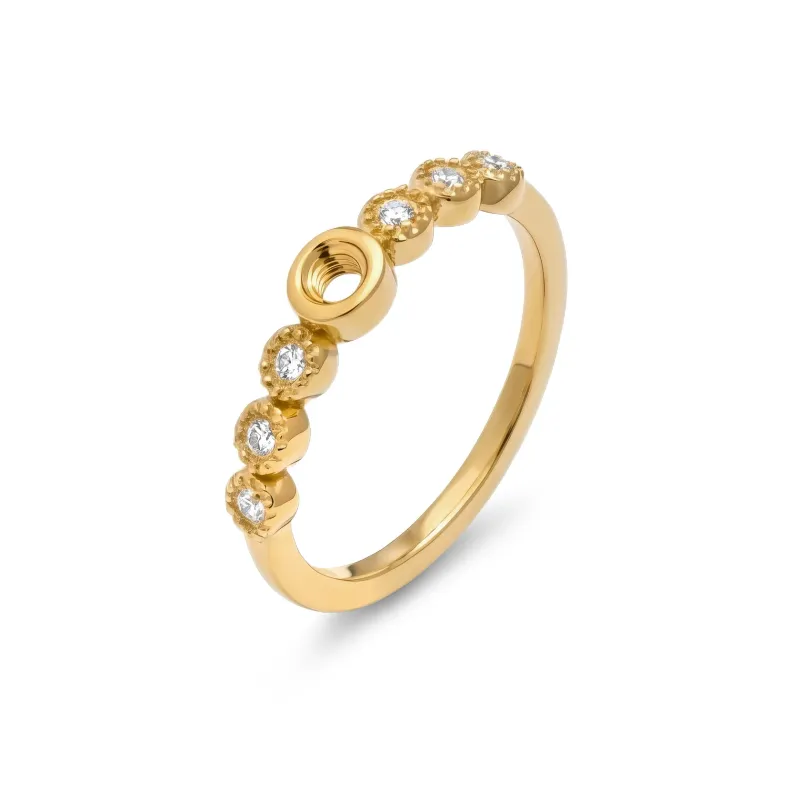 Twisted Tylia CZ Ring GD.