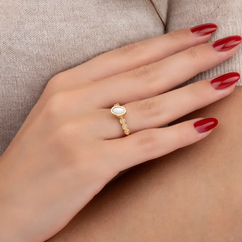 Twisted Tylia CZ Ring SS.
