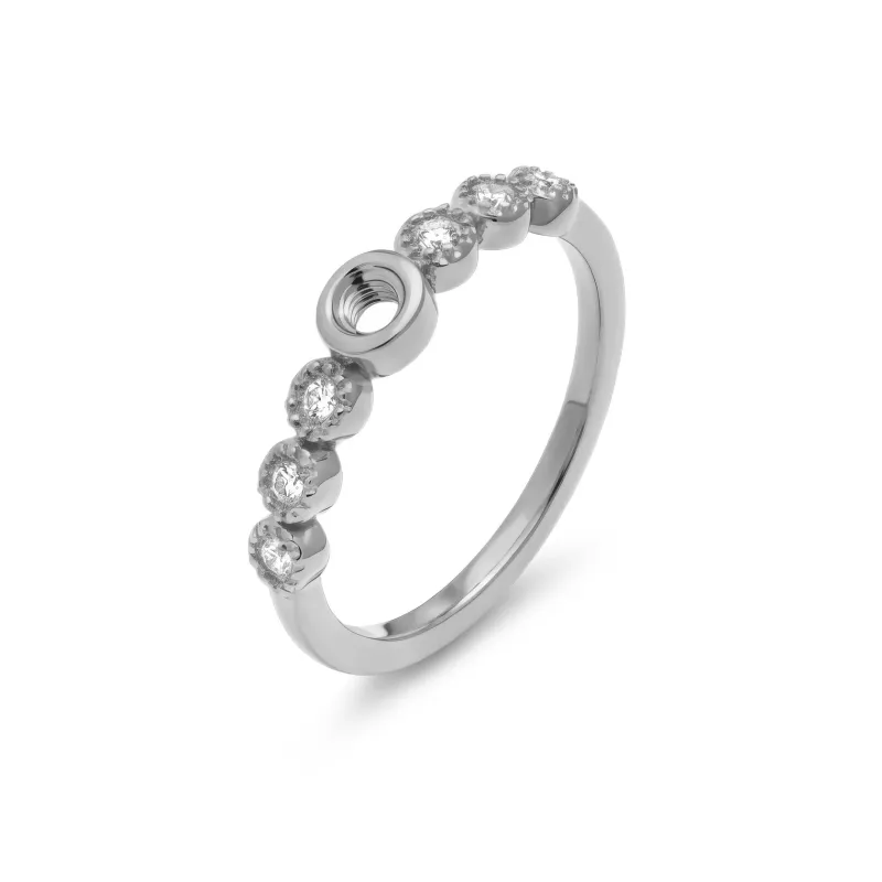 Twisted Tylia CZ Ring SS.
