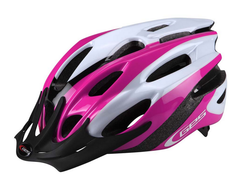 Helm GES Rocket pink zwart wit 54-58cm