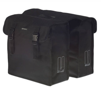 Basil Mara XL dubbele fietstas zwart 35L