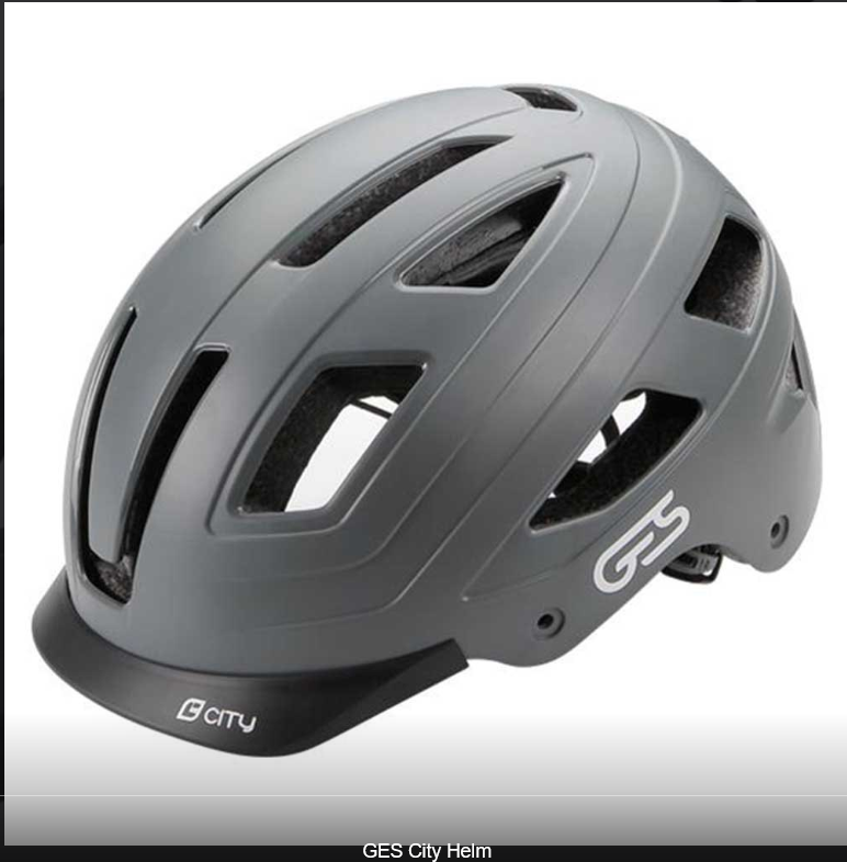 Helm GES City Grijs met LED