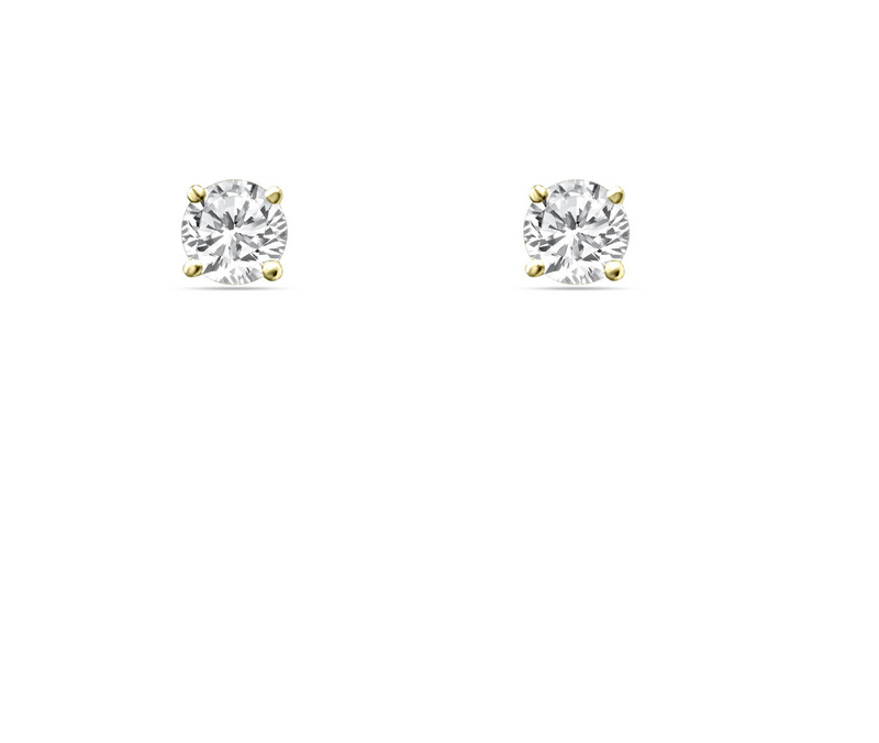 FOUR PRONG SOLITAIRE EARRINGS FOUR PRONG SOLITAIRE EARRINGS