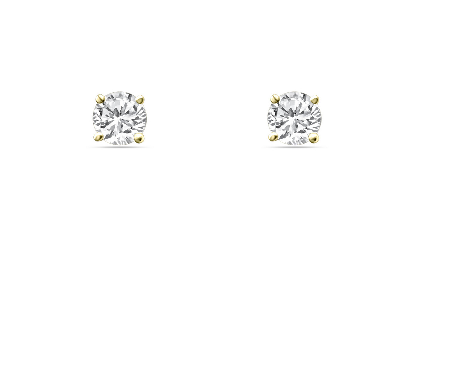 FOUR PRONG SOLITAIRE EARRINGS FOUR PRONG SOLITAIRE EARRINGS