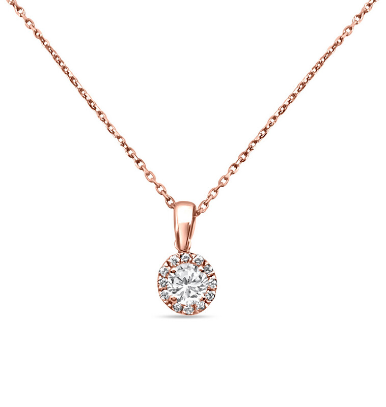 HALO SOLITAIRE PENDANT