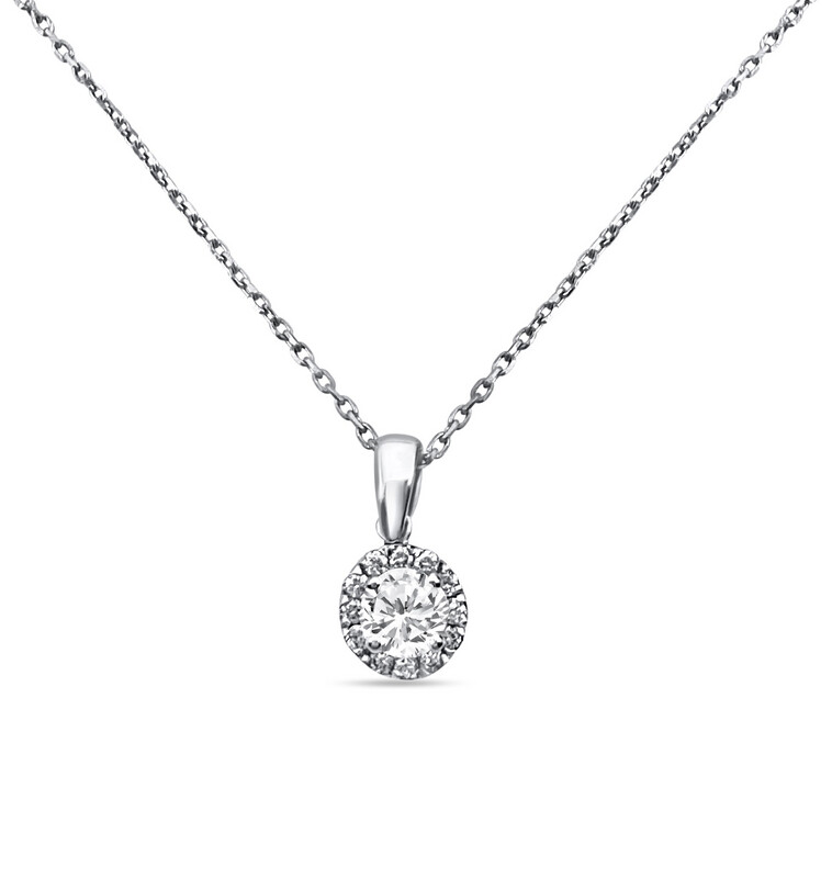 HALO SOLITAIRE PENDANT