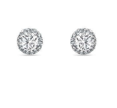 CLASSIC HALO EARRINGS 1CT EACH