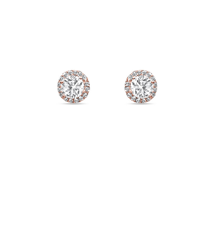 CLASSIC HALO EARRINGS 1CT EACH