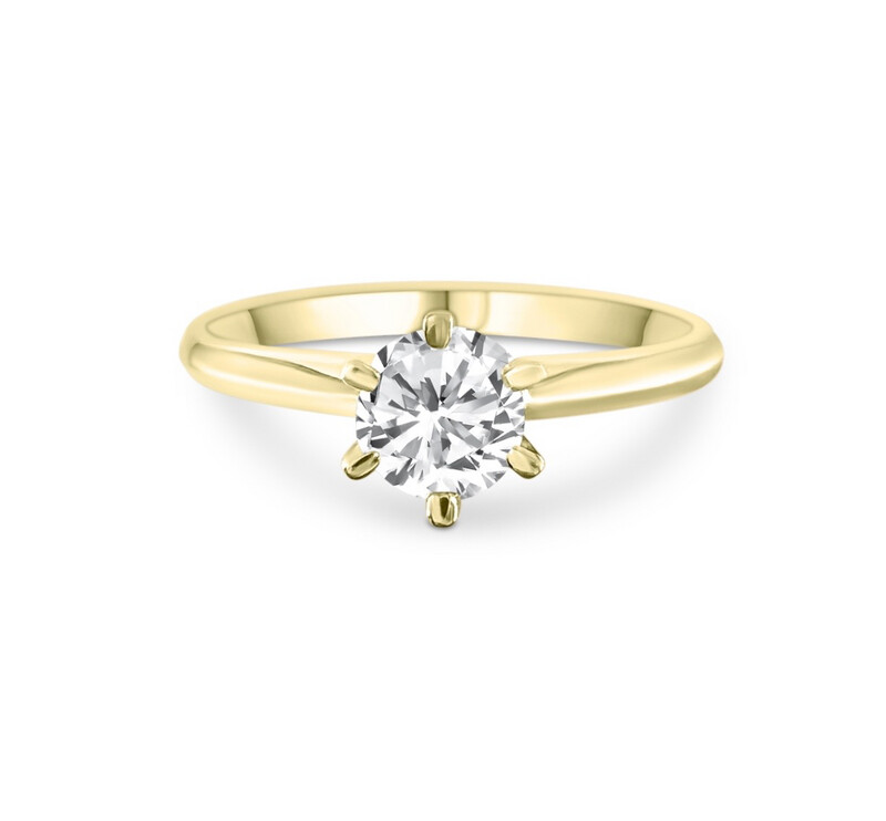 SIX PRONG PLAIN BAND SOLITAIRE 2CT SIX PRONG PLAIN BAND SOLITAIRE 2CT