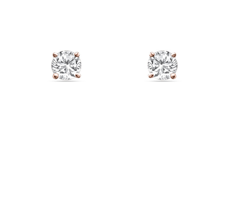 FOUR PRONG SOLITAIRE EARRINGS 2CT EACH
