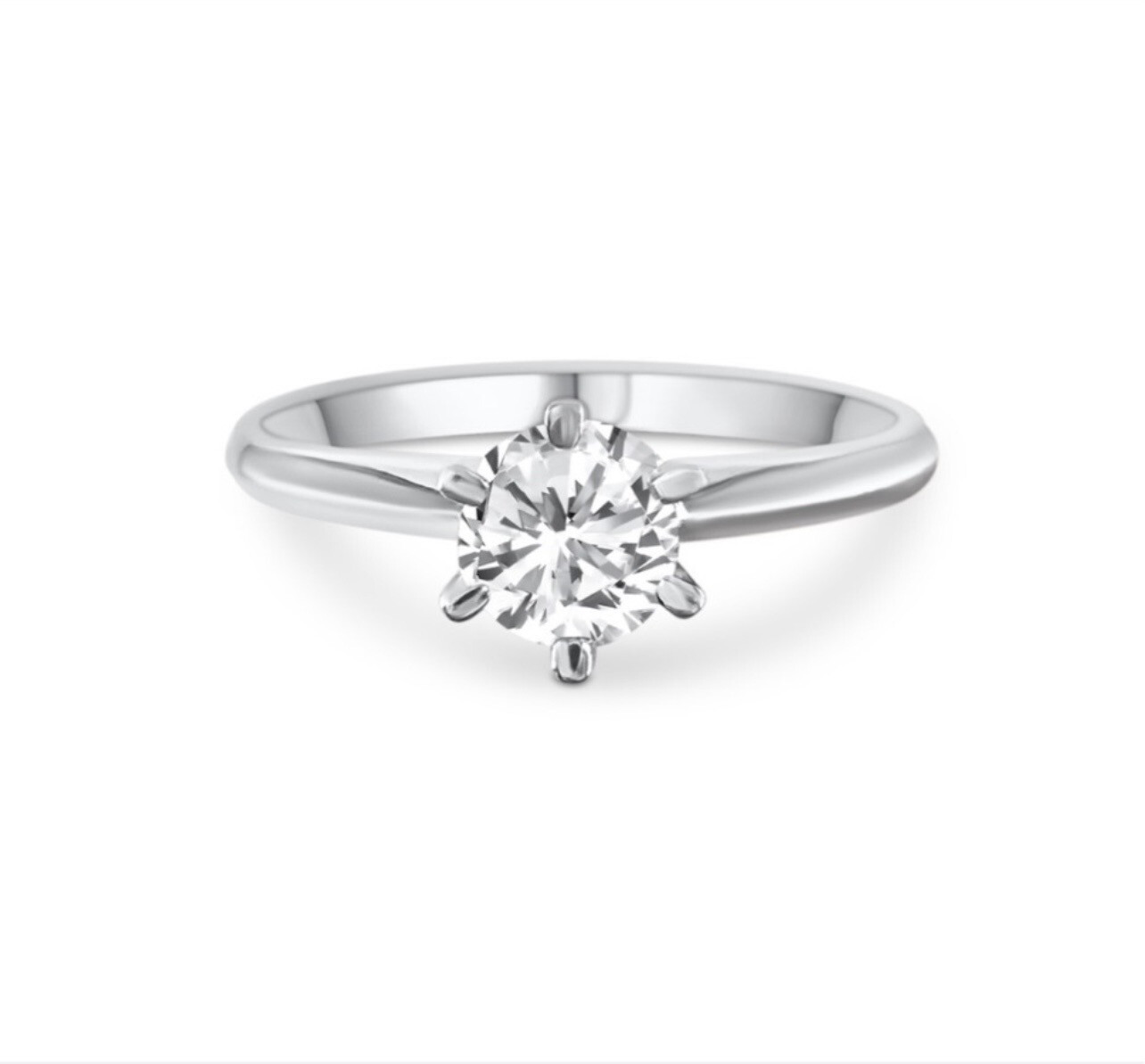 SIX PRONG PLAIN BAND SOLITAIRE SIX PRONG PLAIN BAND SOLITAIRE