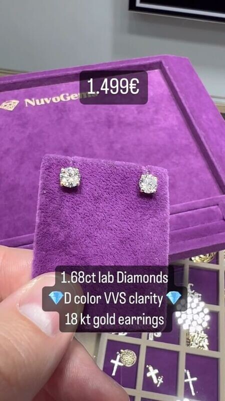 Solitaire Earrings 1.68ctw