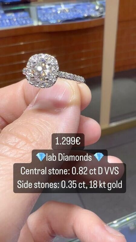 SQUARE HALO SOLITAIRE RING SQUARE HALO SOLITAIRE RING