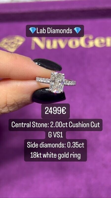 Cushion Cut Pavé Ring