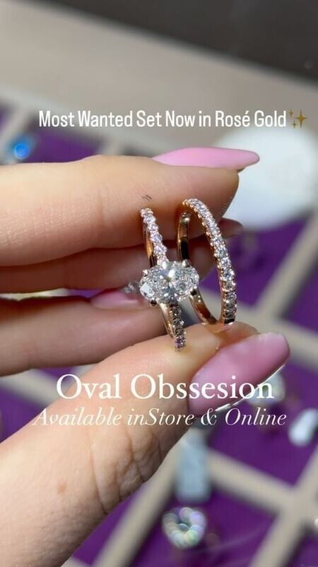 Oval set 1ct Pave Oval set 1ct Pave