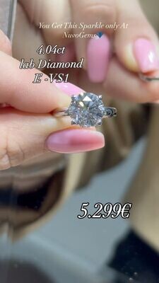 4ct Round Solitaire