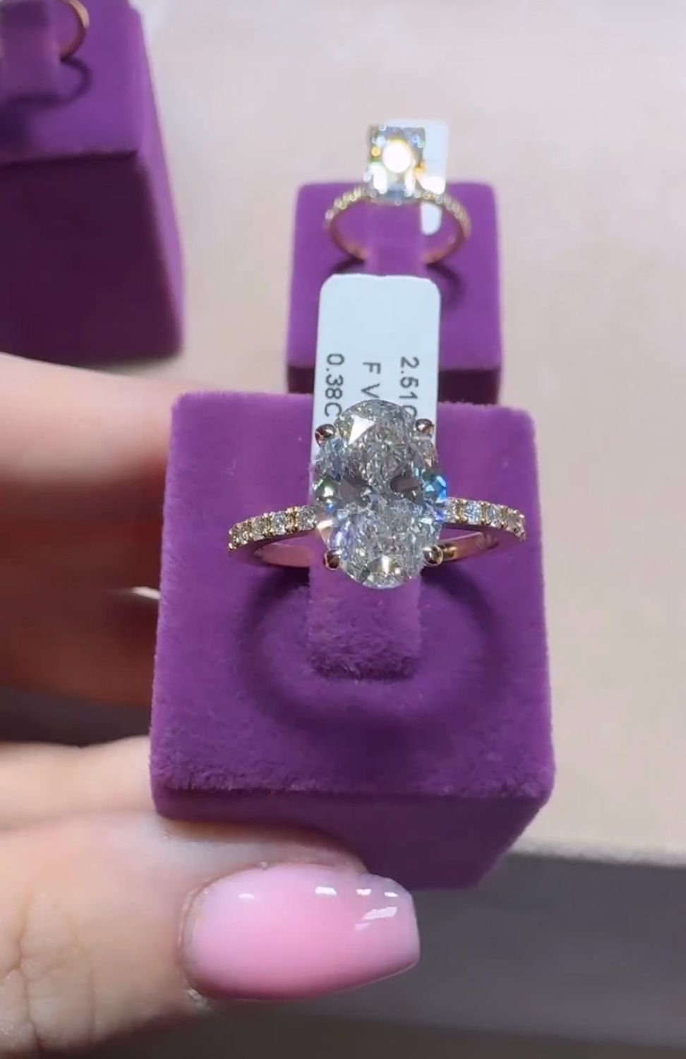 2.5ct Oval Pave Ring