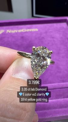 3ct Pear Shape Ring